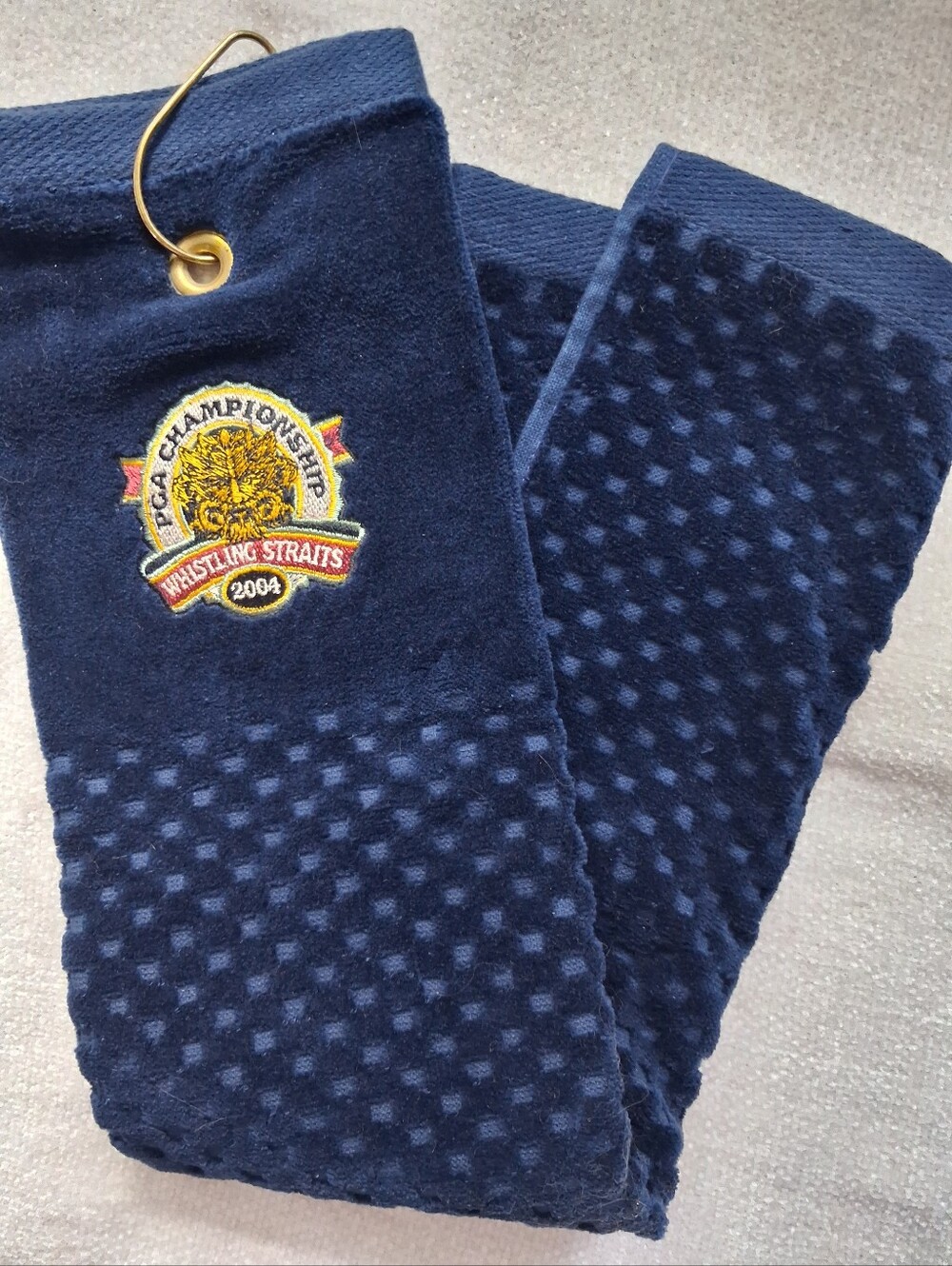 PGA CHAMPIONSHIP WHISTLING STRAITS dark blue Golf Towel with Embroidered Crest